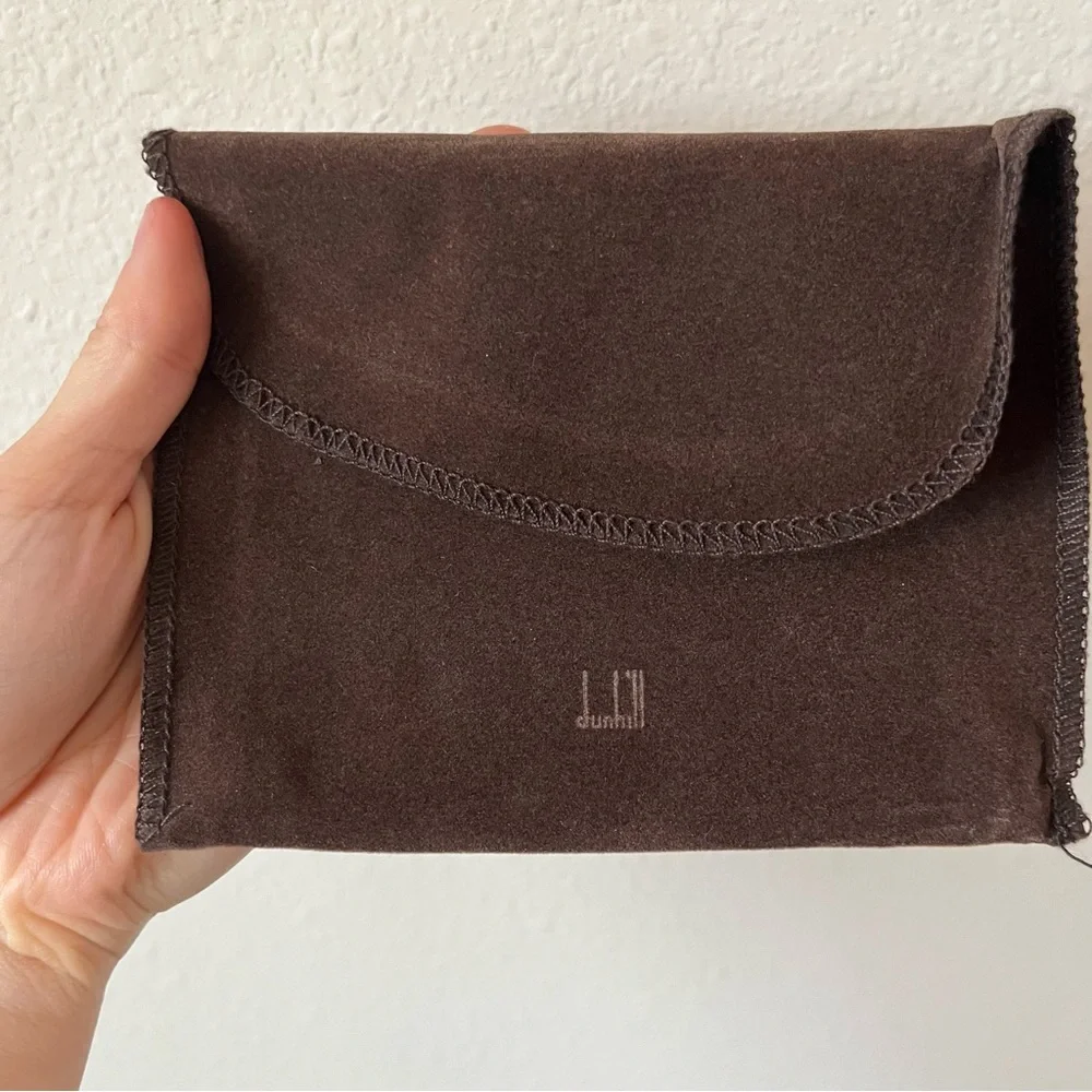 NWT Alfred Dunhill Men’s Minimalist Black Genuine Leather Credit Card Holder